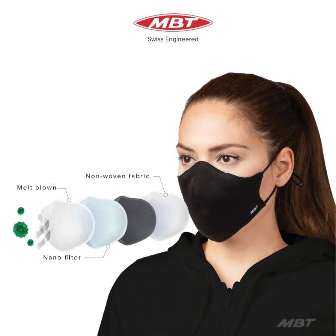 MBT N6ZJ250 accesorios negro unisexo máscara de deporte 3d
