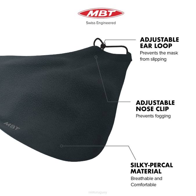 MBT N6ZJ250 accesorios negro unisexo máscara de deporte 3d