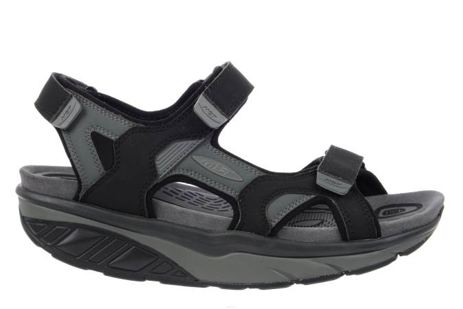 MBT N6ZJ76 sandalias negro/gris carbón hombres deporte saka 6s