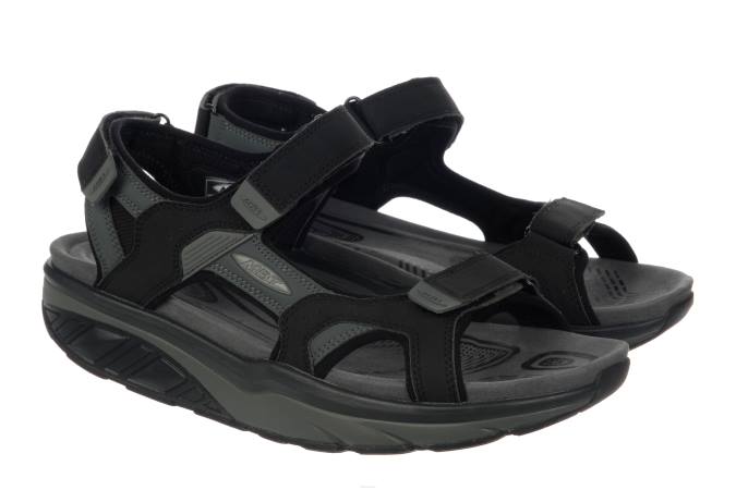 MBT N6ZJ76 sandalias negro/gris carbón hombres deporte saka 6s