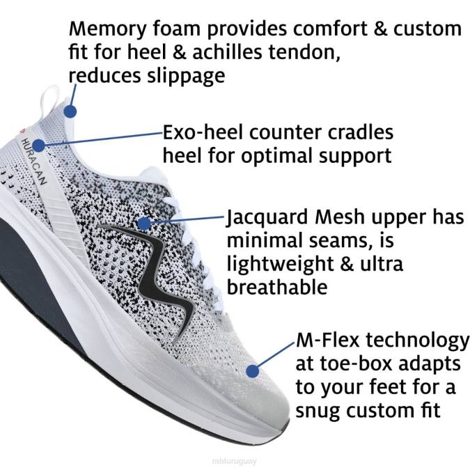 MBT N6ZJ33 zapatos para correr gris blanco hombres huracán-3000