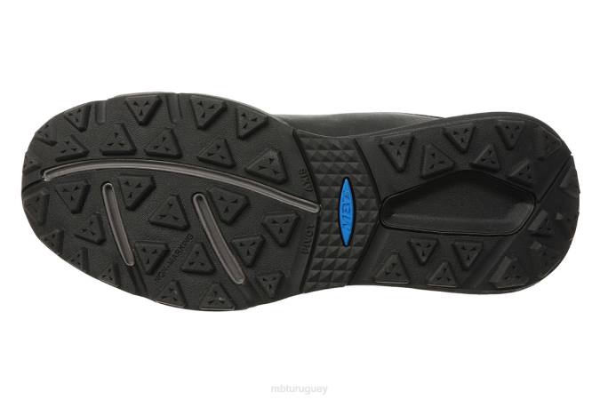 MBT N6ZJ74 zapatos para correr cuero negro hombres negro tierra