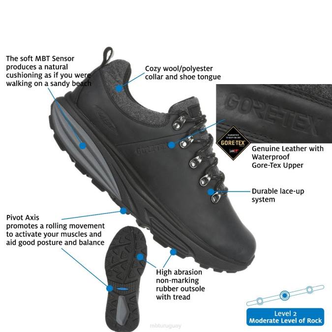 MBT N6ZJ186 botas negro mujer mt alpino (bajo)