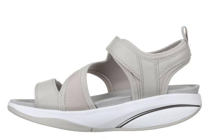 MBT N6ZJ122 sandalias gris pardo mujer aza
