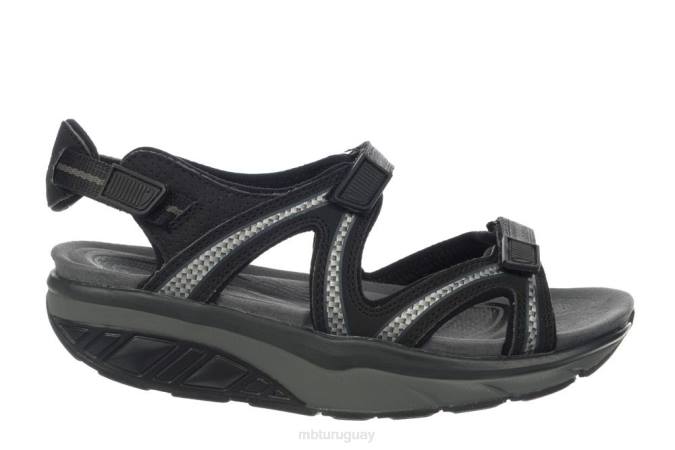 MBT N6ZJ212 sandalias negro/gris carbón mujer lila 6