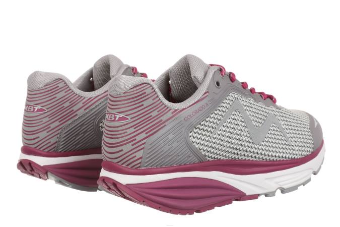 MBT N6ZJ103 zapatos para correr gris claro/baya mujer colorado x