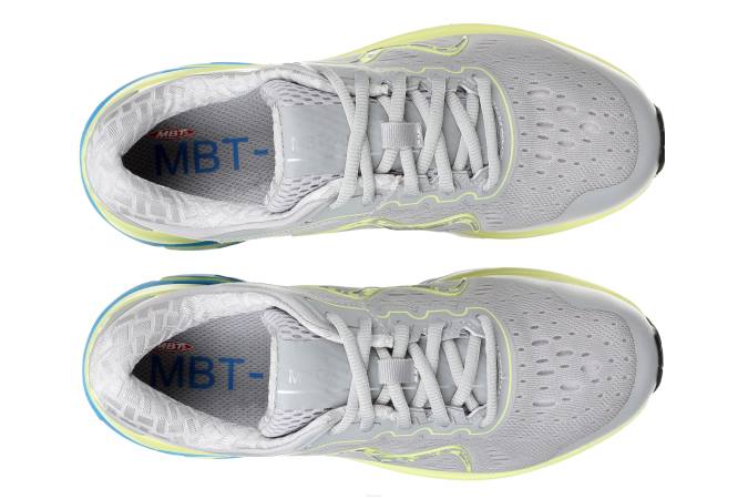 MBT N6ZJ135 zapatos para correr gris/amarillo lima mujer 2000