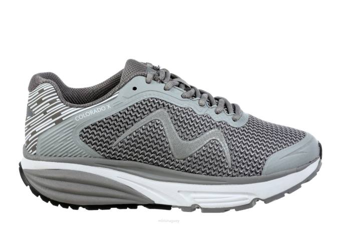 MBT N6ZJ144 zapatos para correr gris mujer colorado x