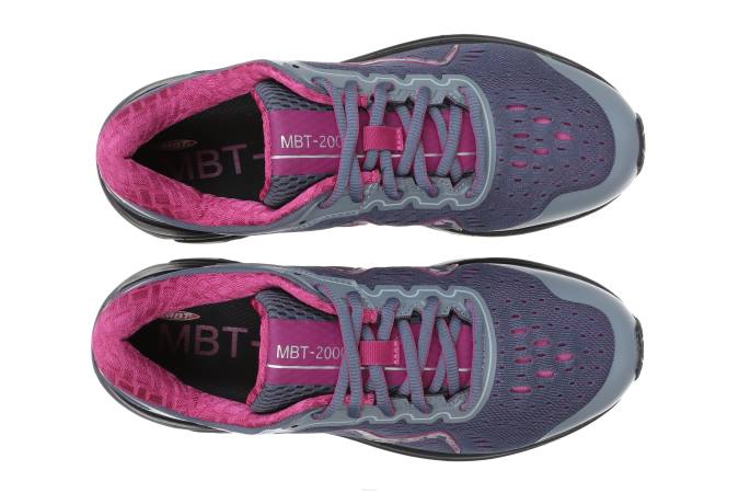MBT N6ZJ147 zapatos para correr gris folkstone mujer 2000 con cordones