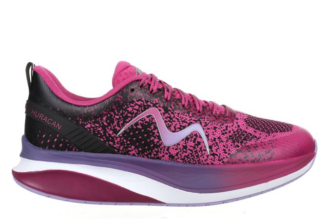MBT N6ZJ150 zapatos para correr flor negra/orquídea mujer huracan-3000 con cordones