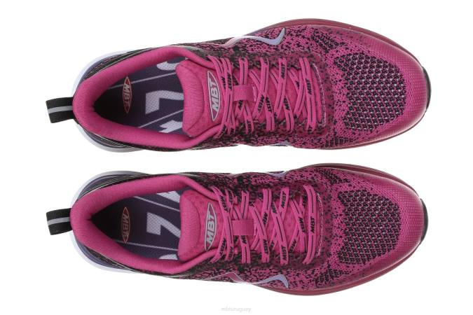 MBT N6ZJ150 zapatos para correr flor negra/orquídea mujer huracan-3000 con cordones